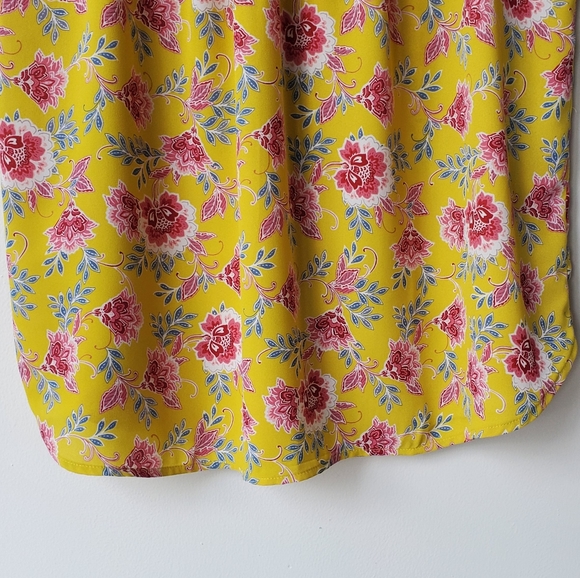 NWT Loft Floral Sleeveless Ruffle Top - Picture 4 of 12